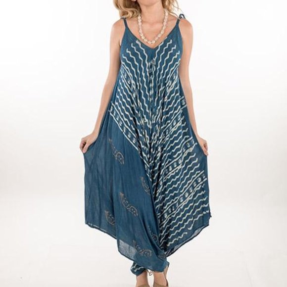 Sacred Threads Other - NWT Sacred Threads Blue Cotton Romper One Size